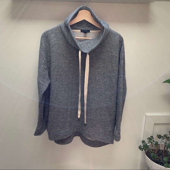 J. Crew • Gray Cowl Neck Tunic Sweatshirt - Picture 2 of 5